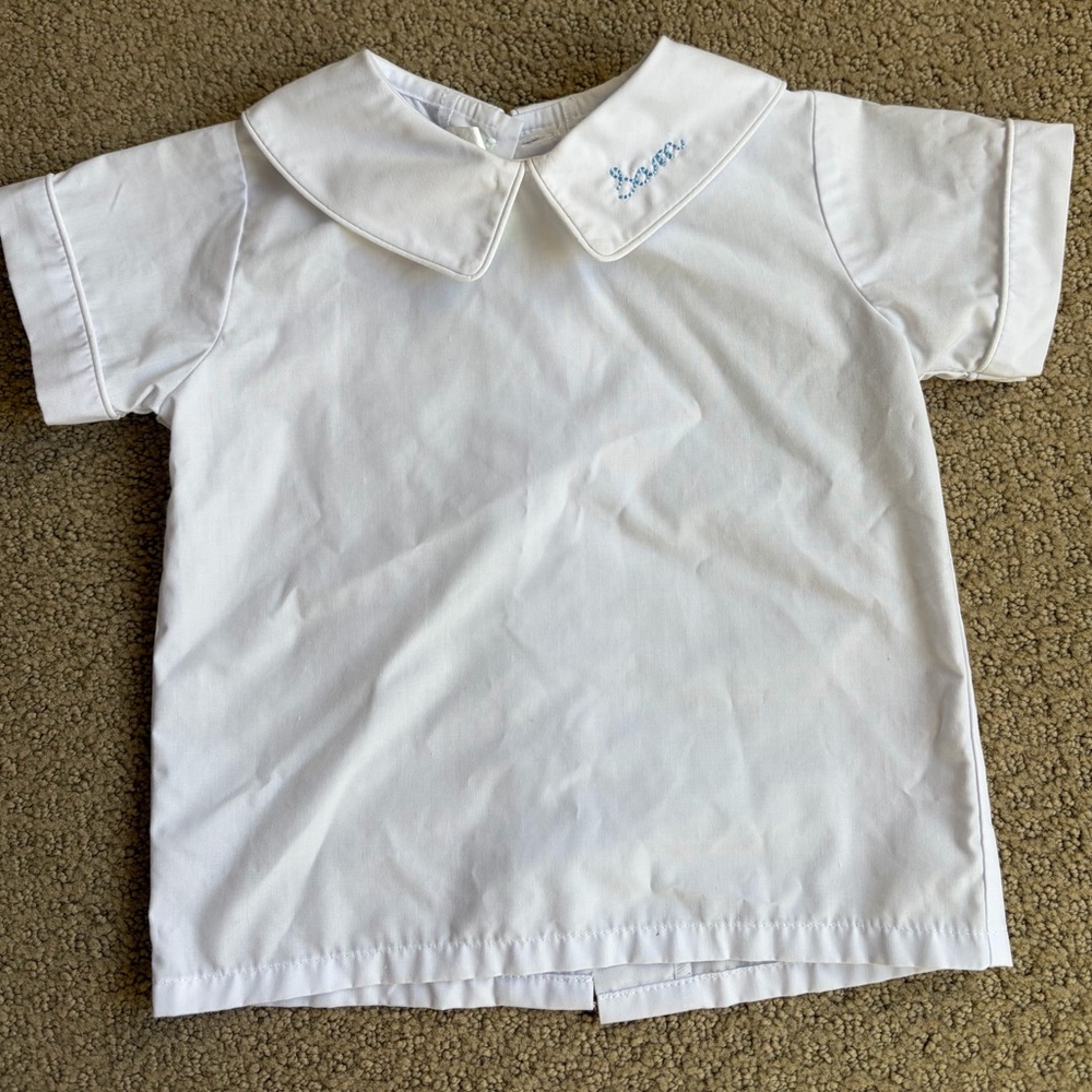 Short sleeve peter pants with Embroidered Detail “Sam”